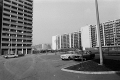 Magyarország, Budapest VIII., Práter utca a Losonci tér felé, jobbra Baross utca panelházak., 1978, Bojár Sándor, rendszám, Budapest, Fortepan #195801