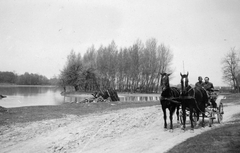 1941, Fortepan, horse, carriage, shore, Fortepan #19628