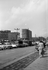 Lengyelország, Katowice, Rynek az aleja Korfantego felé nézve., 1964, Szűcs Lóránd, Fortepan #196366