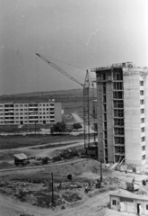 Romania,Transylvania, Oradea, Rogériusz kanonok utca (Strada Aluminei), kilátás a D4 épületből, jobbra a D2-es épület, a háttérben a Bulevardul Dacia., 1969, Szűcs Lóránd, Fortepan #196470