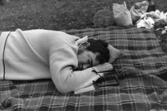 1971, Szűcs Lóránd, sleeping, plaid, man, Fortepan #196550