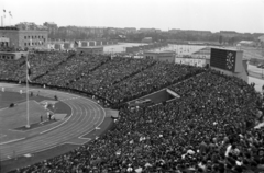 Magyarország, Népstadion, Budapest XIV., Magyarország - Anglia (7:1) válogatott labdarúgó-mérkőzés 1954. május 23-án., 1954, Martin Kornél, Budapest, látkép, stadion, nézőtér, Fortepan #196893