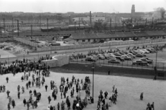 Magyarország, Népstadion, Budapest XIV., Magyarország - Anglia (7:1) válogatott labdarúgó-mérkőzés 1954. május 23-án., 1954, Martin Kornél, Budapest, látkép, parkoló, Fortepan #196895