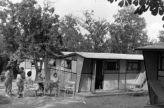 Magyarország,Balaton, Alsóörs, SZOT üdülő., 1959, Martin Kornél, pavilon, üdülés, Fortepan #196946