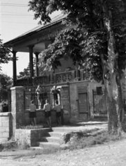 Magyarország, Budapest XXII., Rákóczi út 2. Községháza (később óvoda)., 1954, Keveházi János, Budapest, felirat, középület, Fortepan #197045