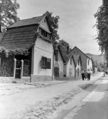 Hungary, Zebegény, Szőnyi István út., 1954, Keveházi János, street view, house, venetian blind, Fortepan #197086