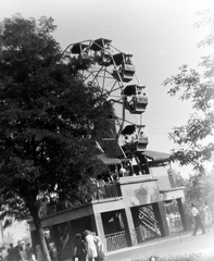 Magyarország, Városliget,Vidámpark, Budapest XIV., óriáskerék., 1956, Keveházi János, Budapest, óriáskerék, Fortepan #197434