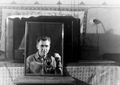 1957, Keveházi János, photographer, photography, reflection, self-portrait, Fortepan #197460