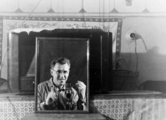 1957, Keveházi János, photographer, photography, reflection, self-portrait, Fortepan #197461