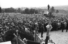 Magyarország, Esztergom, Lékai László esztergomi érsek, prímás, bíboros gyászszertartása a Bazilika előtt 1986. július 8-án., 1986, Szalay Zoltán, Fortepan #198179