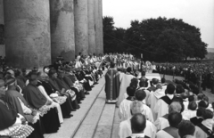 Magyarország, Esztergom, Lékai László esztergomi érsek, prímás, bíboros gyászszertartása a Bazilika előtt 1986. július 8-án., 1986, Szalay Zoltán, Fortepan #198186