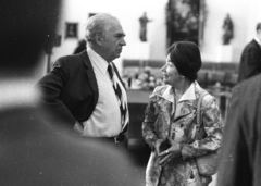 Magyarország, Nagy Péter irodalomtörténész és Szabó Magda író., 1983, Szalay Zoltán, Fortepan #198207