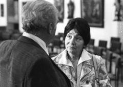 Magyarország, Nagy Péter irodalomtörténész és Szabó Magda író., 1983, Szalay Zoltán, Fortepan #198209