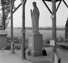 Magyarország, Tófalu, honvédhalmi Boldogasszony kegyhelye, a Krisztus Király szobor Máriahegyi János szobrászművész alkotása (1972)., 1975, Szalay Zoltán, szobor, Fortepan #198282