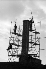 1976, Szalay Zoltán, scaffolding, work, Fortepan #198725