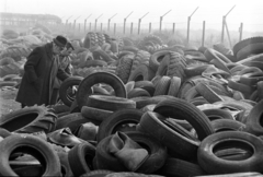 Hungary, Budapest XIX., Nagykőrösi út 158., MÉH (Budapesti Melléktermék és Hulladékgyűjtő Vállalat) telep., 1972, Szalay Zoltán, tire, Budapest, Fortepan #199143