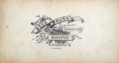 Magyarország, Budapest VI., Király utca 30., Beck Ödön fényképészeti műterme., 1900, Antal Gábor, műterem, fényképész, hátlap, Budapest, Fortepan #199434