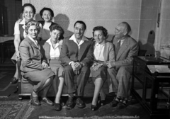 1955, Bauer Sándor, tableau, family, Fortepan #199562