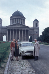 Magyarország, Esztergom, Bazilika., 1965, Bernhardt, színes, Skoda-márka, Bazilika, rendszám, Fortepan #199715