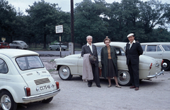 Magyarország, Dobogókő, parkoló., 1965, Bernhardt, színes, Skoda-márka, rendszám, Steyr-Puch 500, Fortepan #199716