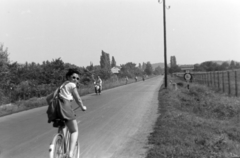 Magyarország, Balatonboglár, a 7-es főút a település határánál., 1962, Dénes János, kerékpár, Balaton, Fortepan #200141