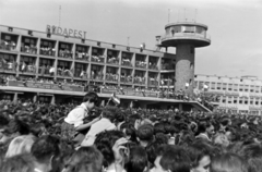 Hungary, Ferihegy (now - Ferenc Liszt) International Airport, Budapest XVIII., Jurij Gagarin fogadása 1961. augusztus 19-én., 1961, Dénes János, airport, Budapest, Fortepan #200188