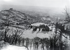 Magyarország, Pécs, kilátás a mai Balázs pihenőtől. Tettye városrész a püspöki nyaraló romjaival, balra a Havihegyi kápolna., 1938, Privát Fotó és Film Archívum-Höfler Tibor gyűjtemény, látkép, Fortepan #20031