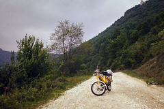 1976, Fekete Mihály, motorized bicycle, Fortepan #200541