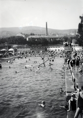 Magyarország, Pécs, Hullámfürdő (Madarász strandfürdő)., 1924, Privát Fotó és Film Archívum-Höfler Tibor gyűjtemény, reklám, strand, szabadidő, szórakozás, vízicsúszda, Fortepan #20056