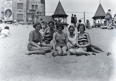 Magyarország, Budapest II., Duna strandfürdő az Újlaki rakparton a Sajka utcánál., 1932, Gara Andor, reklám, plakát, Budapest, Fortepan #200986