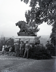 Ausztria, Graz, Schlossberg, Franz Xaver Hackher zu Hart ezredes emlékműve (Otto Jarl, 1909.)., 1934, Gergely György, oroszlán, Fortepan #201264