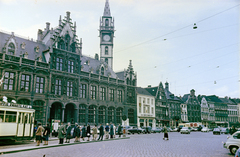 Belgium, Gent, Korenmarkt, balra a Régi Posta (Oud Postkantoor)., 1962, Gergely György, színes, Fortepan #201309