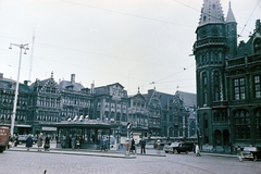 Belgium, Gent, Korenmark, a kép jobb szélén a Régi Posta (Oud Postkantoor) tornya., 1962, Gergely György, színes, Fortepan #201310