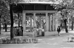 Magyarország, Balatonfüred, Kossuth Lajos savanyúvíz forrás., 1962, Handa család, park, forrás, Fortepan #201600