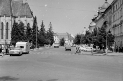 Románia,Erdély, Kolozsvár, Fő tér, balra a Szent Mihály-templom., 1964, Handa család, Fortepan #201639