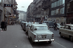 Austria, Vienna, Kärntner Strasse a Philharmonikergasse felől, a Donnergase és a Kupferschmiedgasse között., 1962, Jakab Antal, colorful, Fortepan #201716