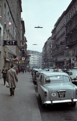 Austria, Vienna, Kärntner Strasse a Philharmonikergasse felől, a Donnergase és a Kupferschmiedgasse között., 1962, Jakab Antal, colorful, Fortepan #201717