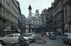 Ausztria, Bécs, Graben, Pestisoszlop., 1962, Jakab Antal, színes, motorkerékpár, Volkswagen Transporter 1, Fortepan #201731