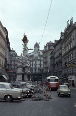 Ausztria, Bécs, Graben, Pestisoszlop., 1962, Jakab Antal, színes, Fortepan #201736