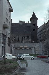 Ausztria, Bécs, Ruprechtsplatz, Ruprechtskirche., 1962, Jakab Antal, színes, Fortepan #201738