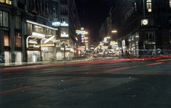 Ausztria, Bécs, Stock-im-Eisen-Platz, szemben a Kärntner Strasse., 1962, Jakab Antal, színes, Fortepan #201822