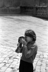 Magyarország, Pécs, Dóm tér, háttérben a Káptalani Levéltár és Plébánia épülete., 1968, Jakab Antal, Fortepan #201911