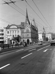 Romania,Transylvania, Cluj-Napoca, Wesselényi Miklós utca (Strada Regele Ferdinand, ekkor Strada Dózsa György), Széki-palota., 1972, Jakab Antal, Fortepan #202199