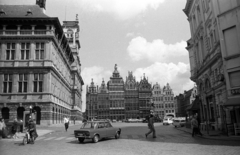 Belgium, Antwerpen, a Grote Markt az Oude Koornmarkt felől, 1973, Jakab Antal, gyalogátkelő, Fortepan #202255