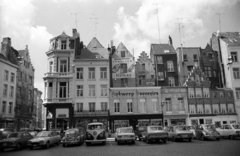 Belgium, Antwerpen, Handschoenmarkt., 1973, Jakab Antal, Volkswagen Bogár, Volkswagen Transporter 1, Fortepan #202257