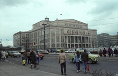 Németország, Lipcse, Augustusplatz (Karl-Marx-Platz), szemben az Operaház., 1985, Jakab Antal, színes, NDK, Fortepan #202306