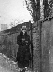 1925, Fortepan, portrait, fence, woman, Fortepan #20231