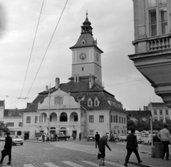 Romania,Transylvania, Brașov, Fő tér (ekkor Piața 23 August, ma Tanács tér / Piața Sfatului), Tanácsháza (egykor Városháza, ma múzeum)., 1972, Faragó László, Fortepan #202367