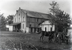 Magyarország, Újkígyós, a Wenckheim malom., 1930, Jóna Dávid, lovaskocsi, malom, gémeskút, Fortepan #202558