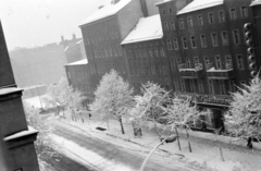 Németország, Berlin, a Brunnenstrasse 25. számú házból az Invalidenstrasse felé fényképezve., 1962, Fortepan/Album048, NDK, Kelet-Berlin, Fortepan #203481